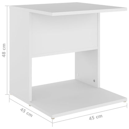 Sidobord vit 45x45x48 cm