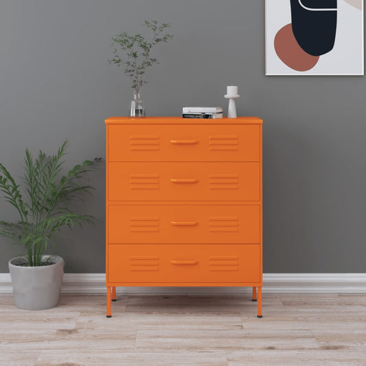 Byrå DIV. orange 80x35x101,5 cm stål