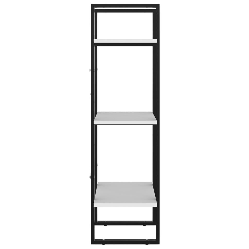 Bokhylla vit 3 hyllor 40x30x105 cm