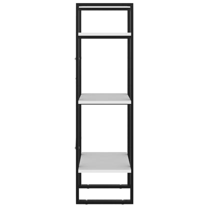 Bokhylla vit 3 hyllor 40x30x105 cm