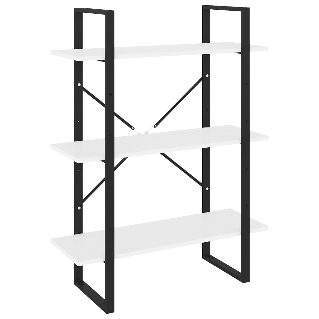 Valkoinen kirjahylly 80x30x105 cm