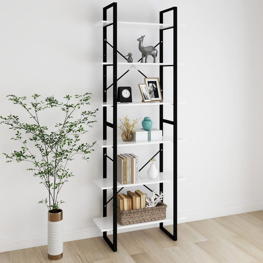 Bokhylla Vit 80x30x210 cm