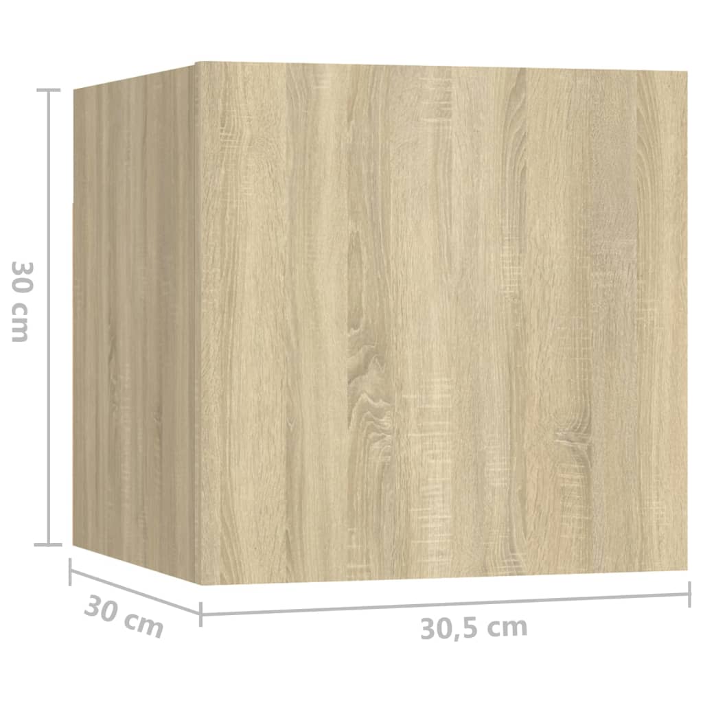 Sängbord Nattduksbord sonoma ek 30,5x30x30 cm