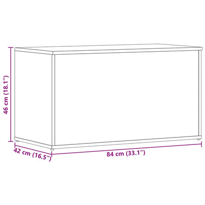 Säilytysarkku betonin harmaa 84x42x46 cm