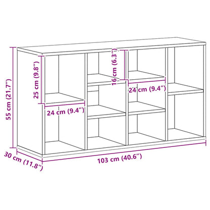 Skoställ Sonoma Ek Skobänk Vit och 103x30x55 cm
