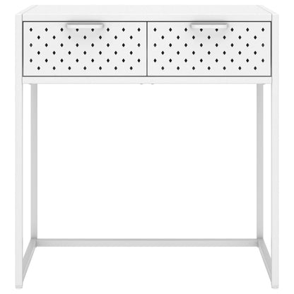 Avlastningsbord Konsollbord Vit 72x35x75 cm stål