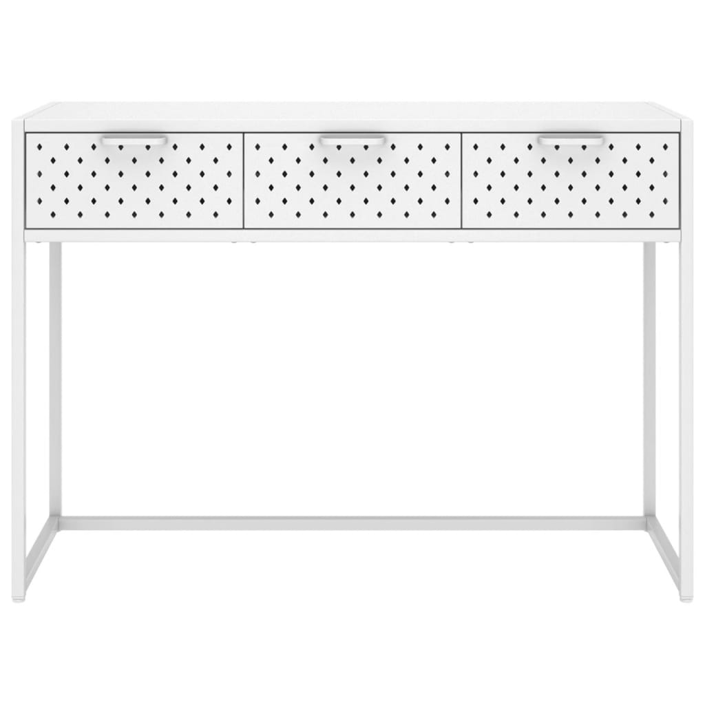 Avlastningsbord Konsollbord Vit 106x35x75 cm stål