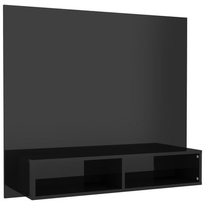 TV-möbel svart 102x23,5x90 cm Väggmonterat TV-skåp