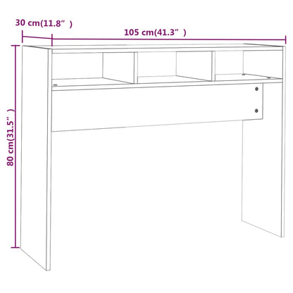 Avlastningsbord konsolbord svart 105x30x80 cm