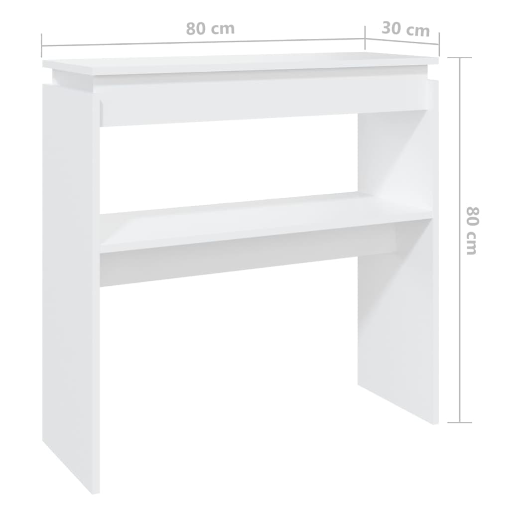 Avlastningsbord konsolbord vit 80x30x80 cm