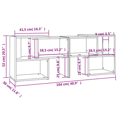 TV-möbel svart TV-bänk 104x30x52 cm