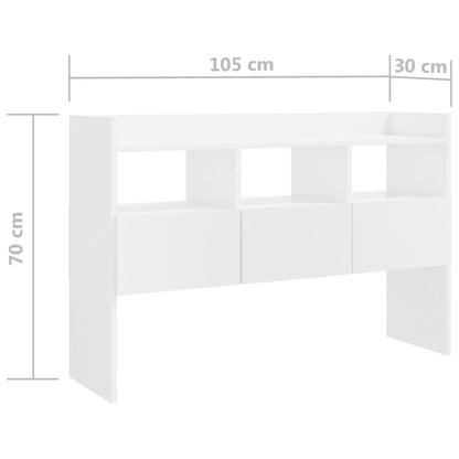 Skänk vit högglans 105x30x70 cm