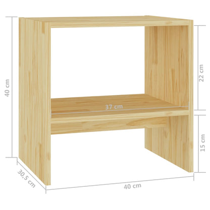 Sängbord Nattduksbord natur massiv furu 40x30,5x40 cm