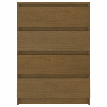 Byrå honungsbrun 60x36x84 cm massiv furu