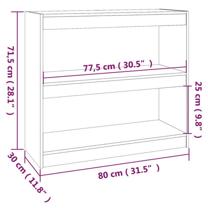 Kirjahylly Natural 80x30x71,5 cm massiivimäntyä