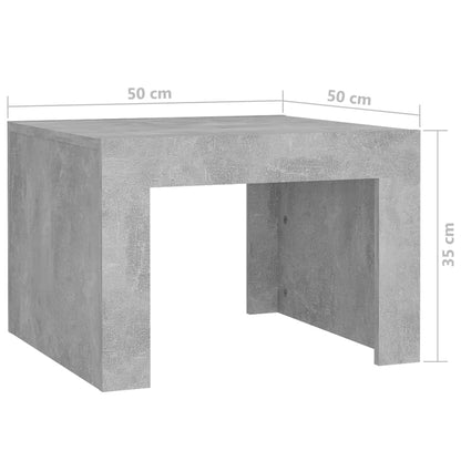 Soffbord betonggrå 50x50x35 cm