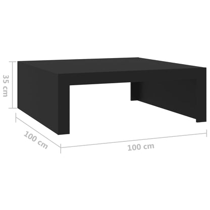 Soffbord svart 100x100x35 cm