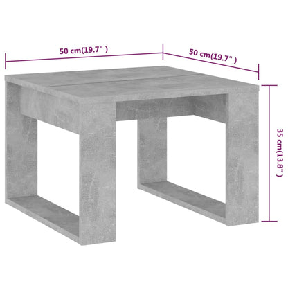 Sidobord betonggrå 50x50x35 cm