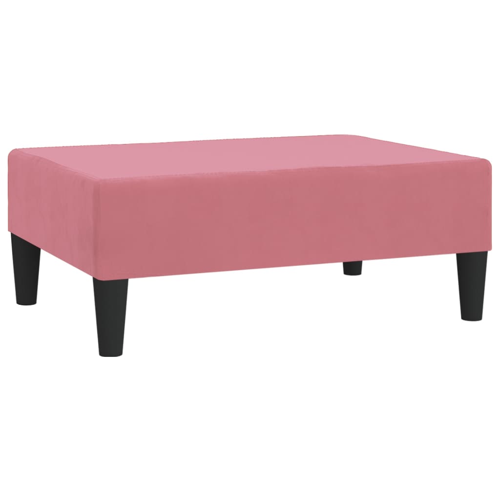 Fotpall Sittpall rosa 78x56x32 cm sammet