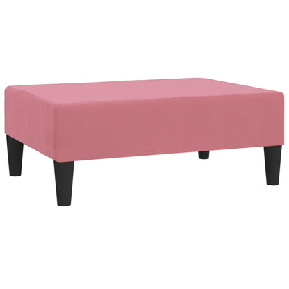 Fotpall Sittpall rosa 78x56x32 cm sammet