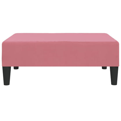 Fotpall Sittpall rosa 78x56x32 cm sammet