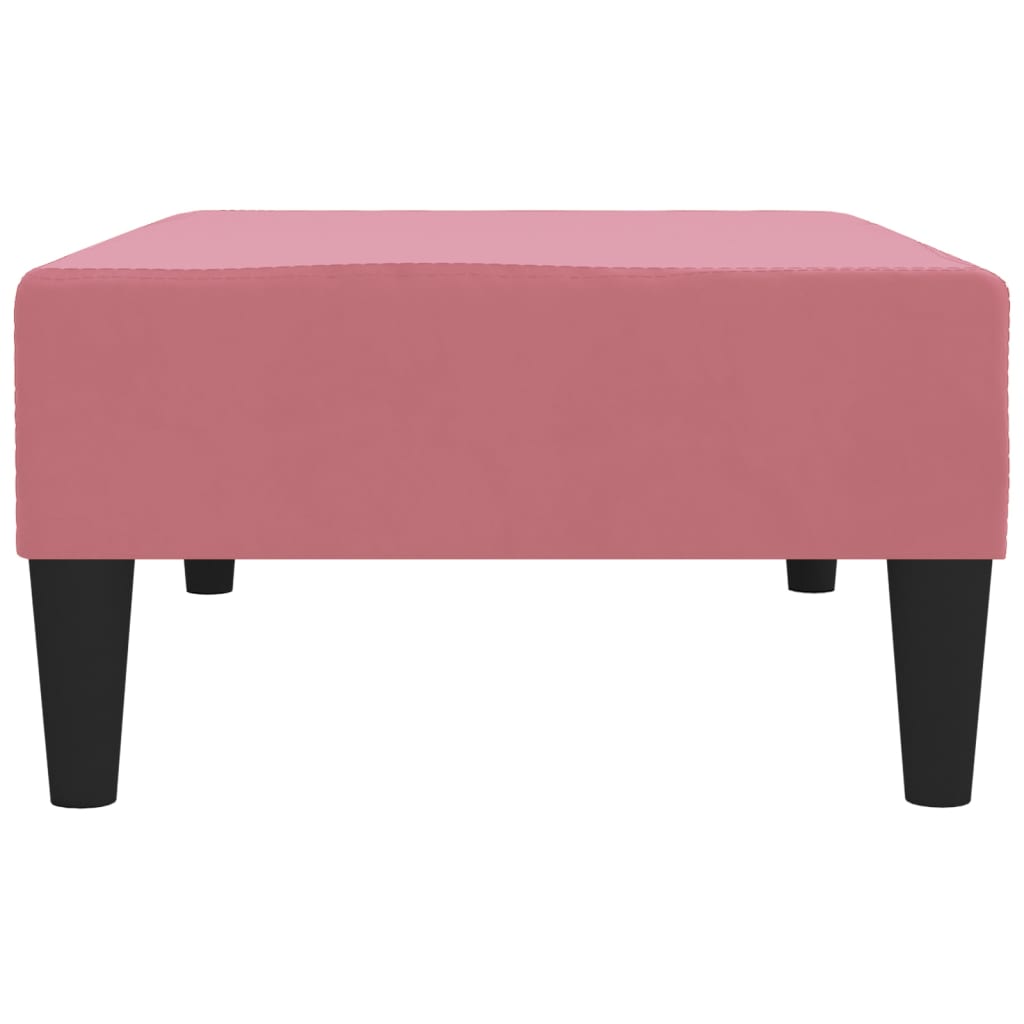 Fotpall Sittpall rosa 78x56x32 cm sammet