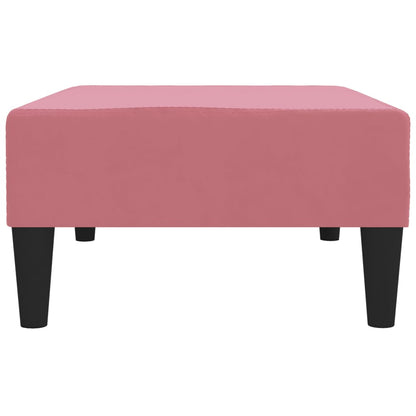 Fotpall Sittpall rosa 78x56x32 cm sammet