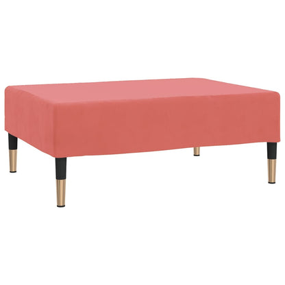 Fotpall Sittpall rosa 78x56x32 cm sammet