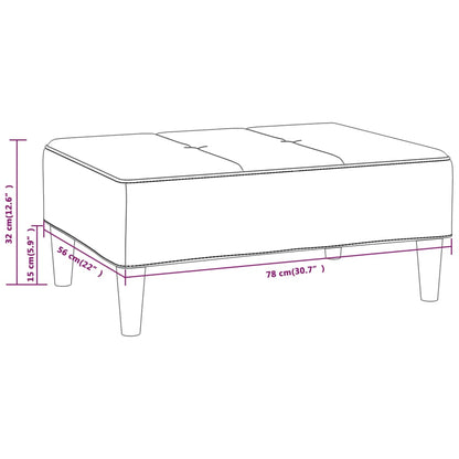 Fotpall Sittpall svart 78x56x32 cm tyg