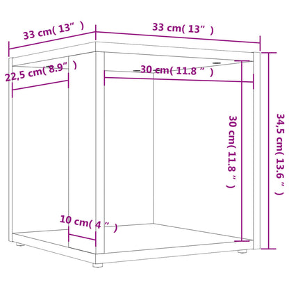 Sidobord sonoma ek 33x33x34,5 cm