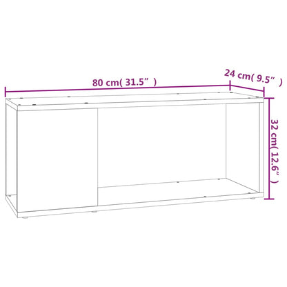 TV-möbel vit TV-bänk 80x24x32 cm