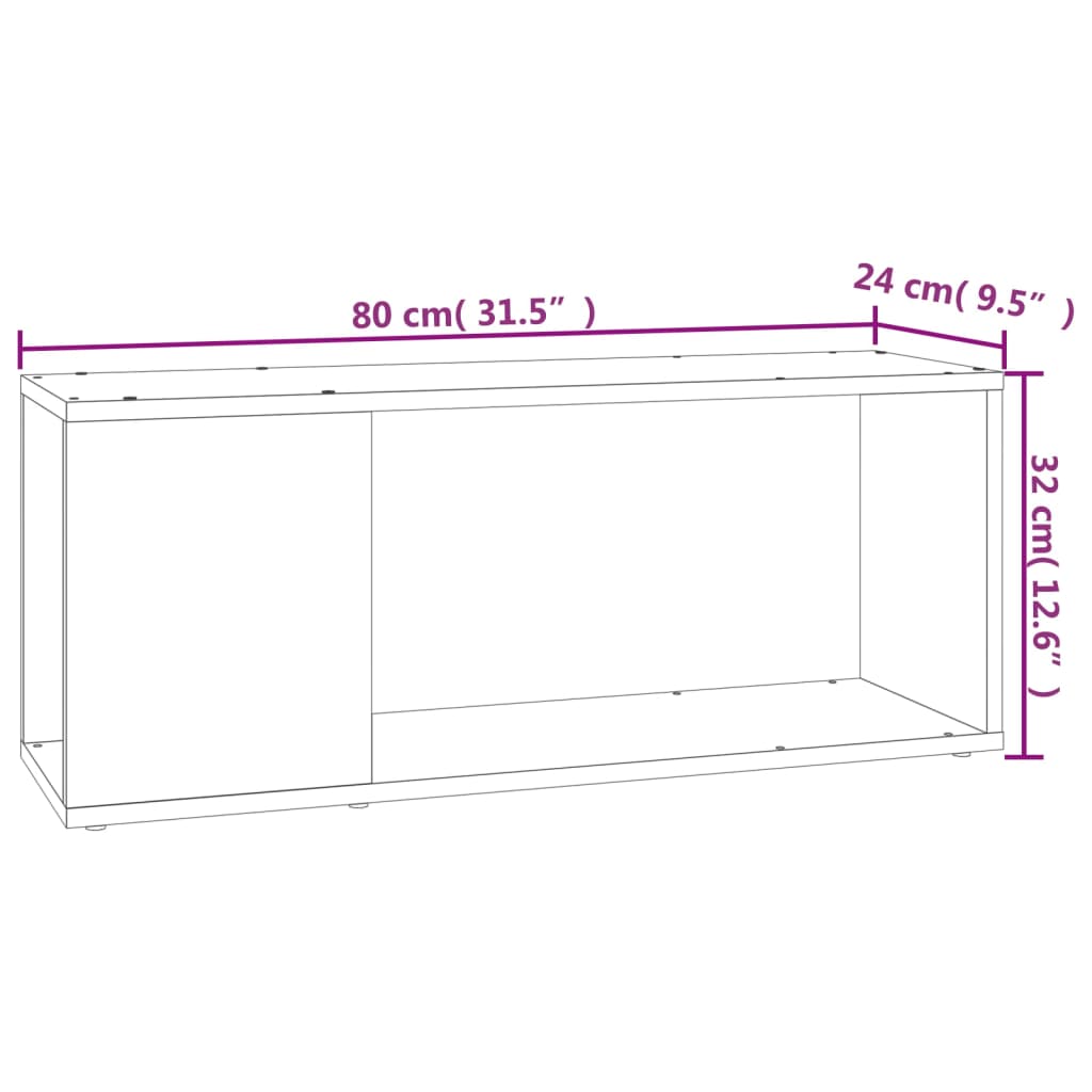 TV-möbel sonoma ek TV-bänk 80x24x32 cm