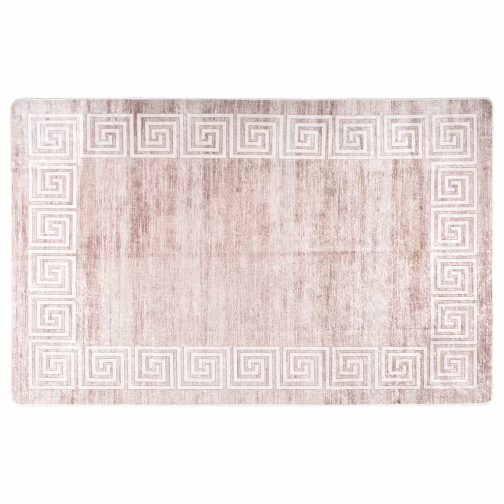 Golvmatta tvättbar 160x230 cm beige halkfri