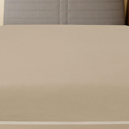 Dra-på-lakan jersey taupe 90x200 cm bomull