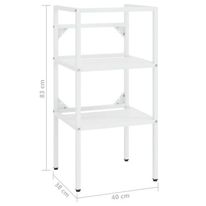 Badrumsunderskåp Ram för tvättställ vit 40x38x83 cm järn