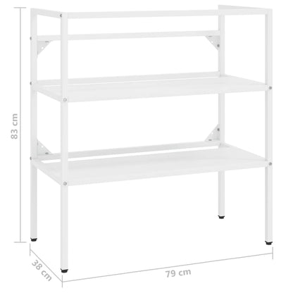 Badrumsunderskåp Ram för tvättställ vit 79x38x83 cm järn