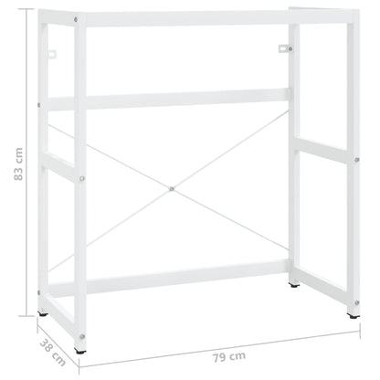 Badrumsunderskåp Ram för tvättställ vit 79x38x83 cm järn