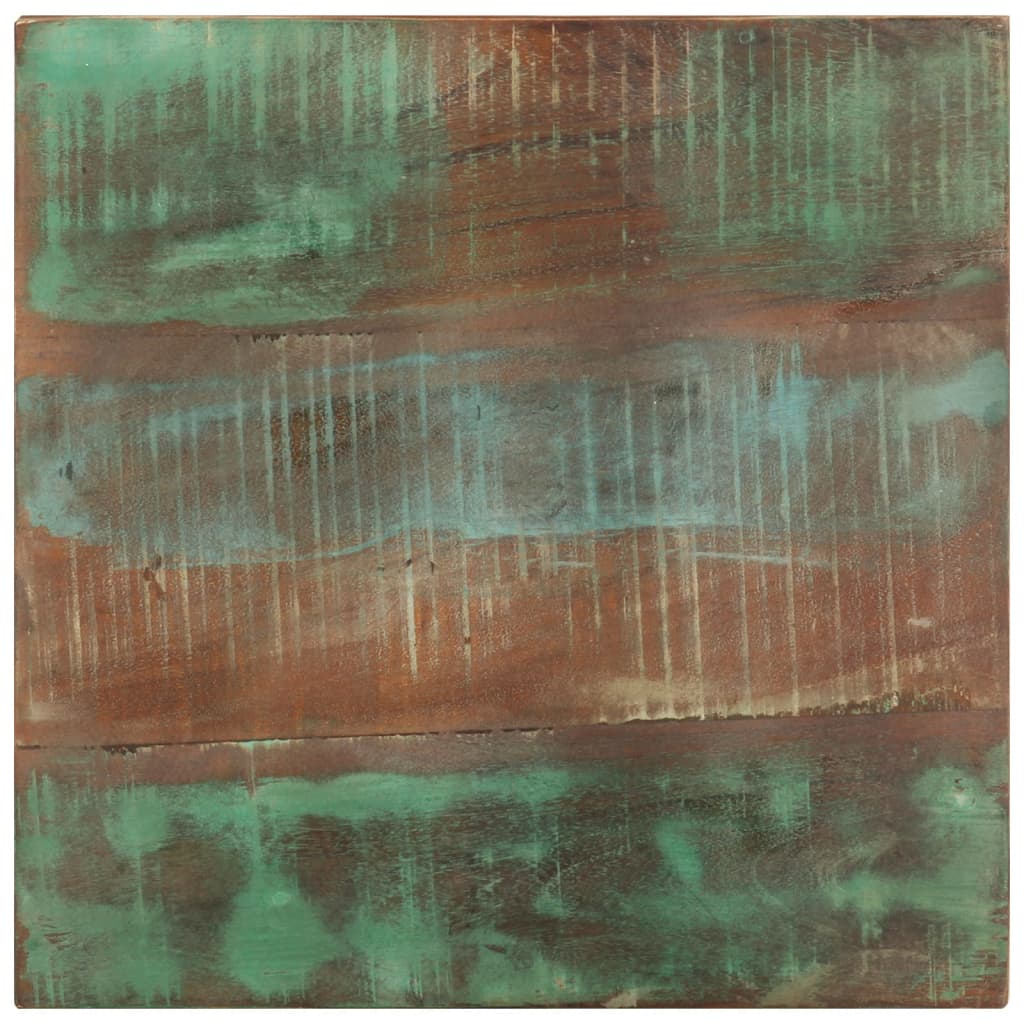 Sidobord Trä med hjul 40x40x42 cm massivt återvunnet trä