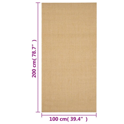 Golvmatta naturlig sisal 100x200 cm