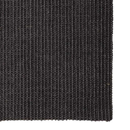 Golvmatta naturlig sisal 66x350 cm svart