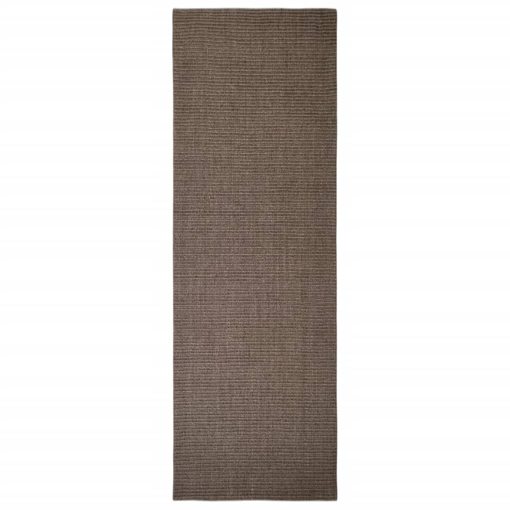 Golvmatta naturlig sisal 66x200 cm brun