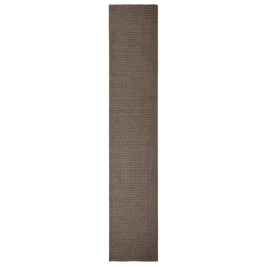 Golvmatta naturlig sisal 66x350 cm brun