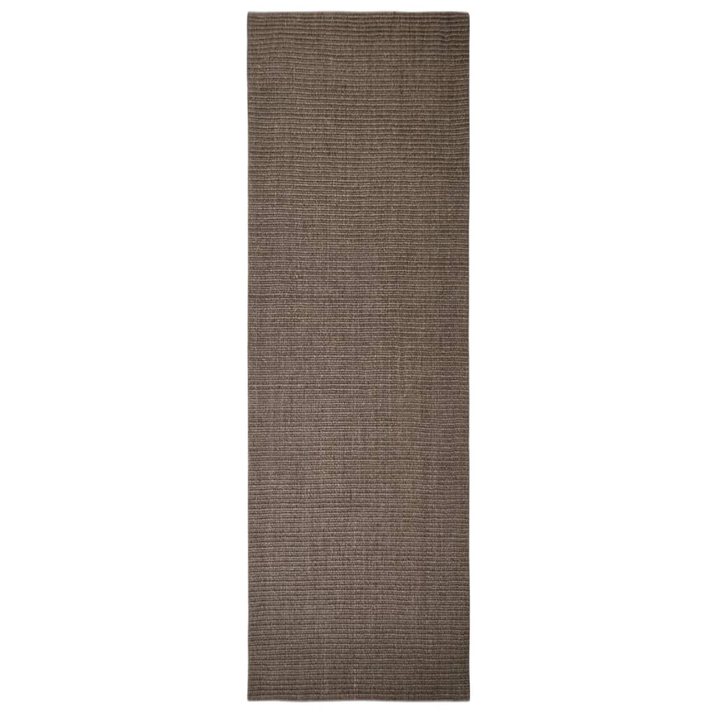 Golvmatta naturlig sisal 80x250 cm brun