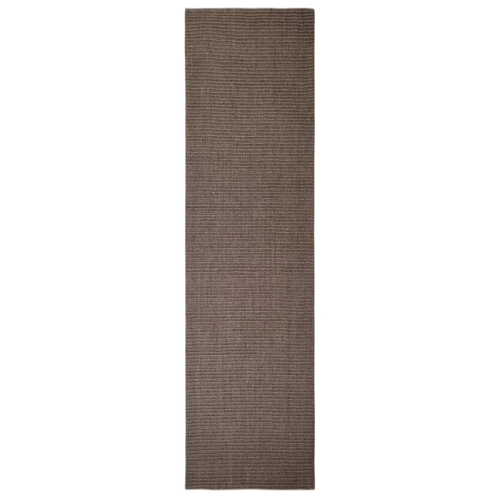 Golvmatta naturlig sisal 80x300 cm brun