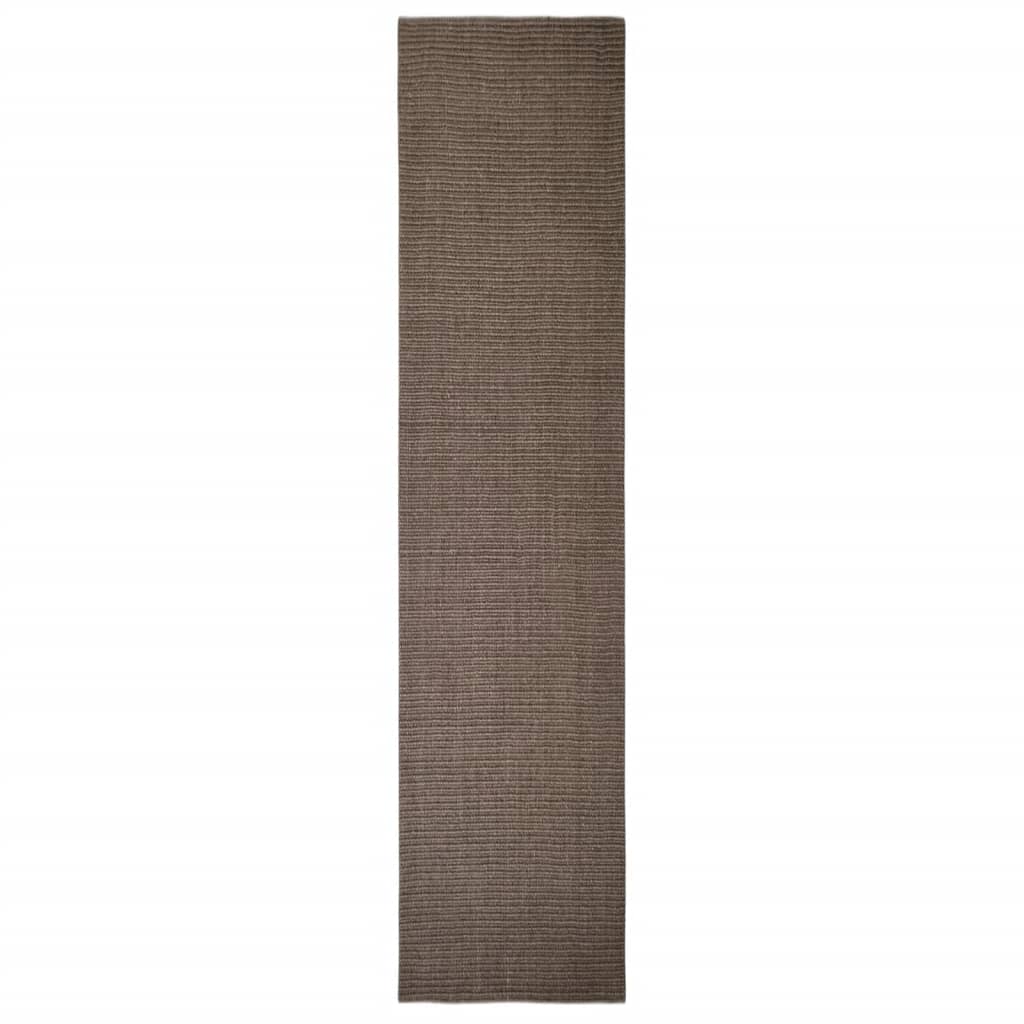 Lattiamatto luonnon sisal 80x350 cm ruskea