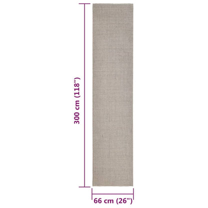 Golvmatta naturlig sisal 66x300 cm sand