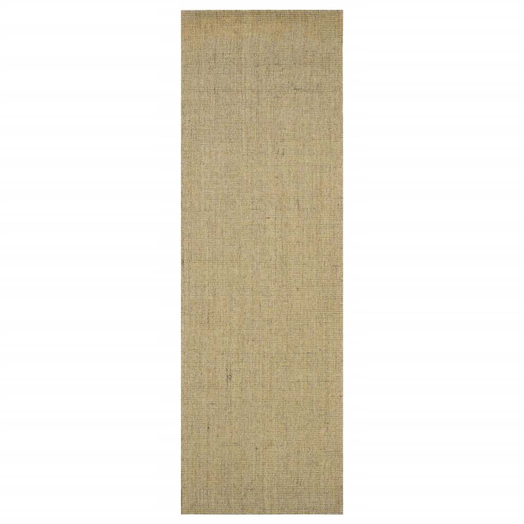 Golvmatta naturlig sisal 80x250 cm grön