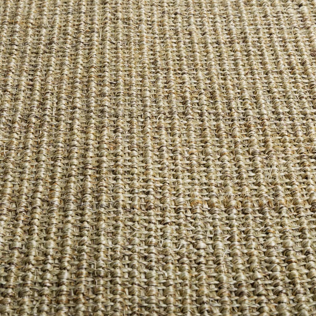 Lattiamatto luonnon sisal 80x300 cm vihreä