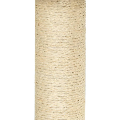 Kattmöbel ljusgrå Klösträd med klöspelare i sisal 92 cm