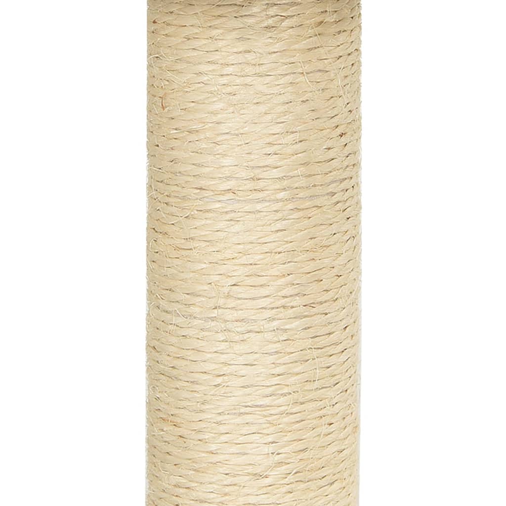 Kattmöbel mörkgrå Klösträd med klöspelare i sisal 92 cm